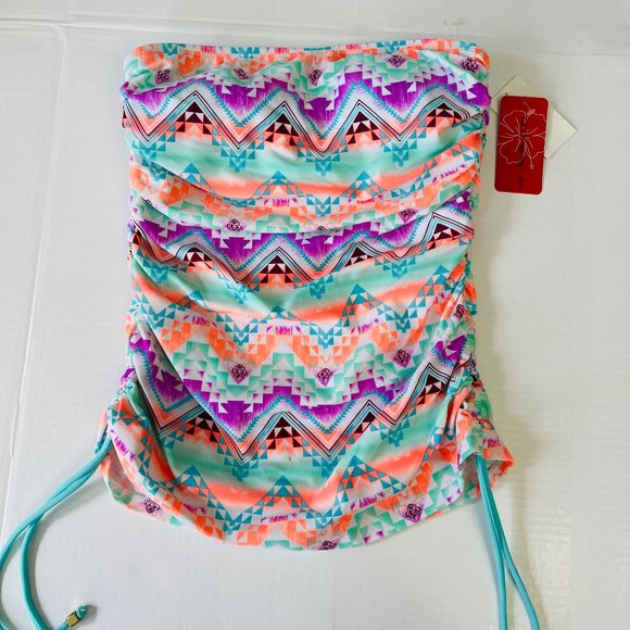 Gossip Womens Multicolor Geometric Print Tankini Swim Top medium NWT - Picture 1 of 6